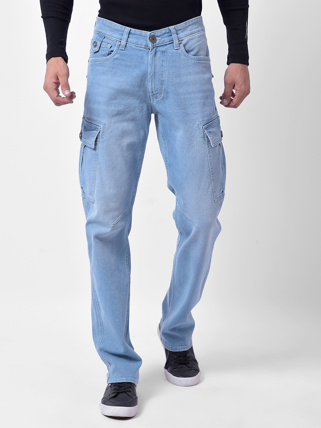 Numero Uno Men Light Blue Regular Fit Mid Rise Sustainable Jeans